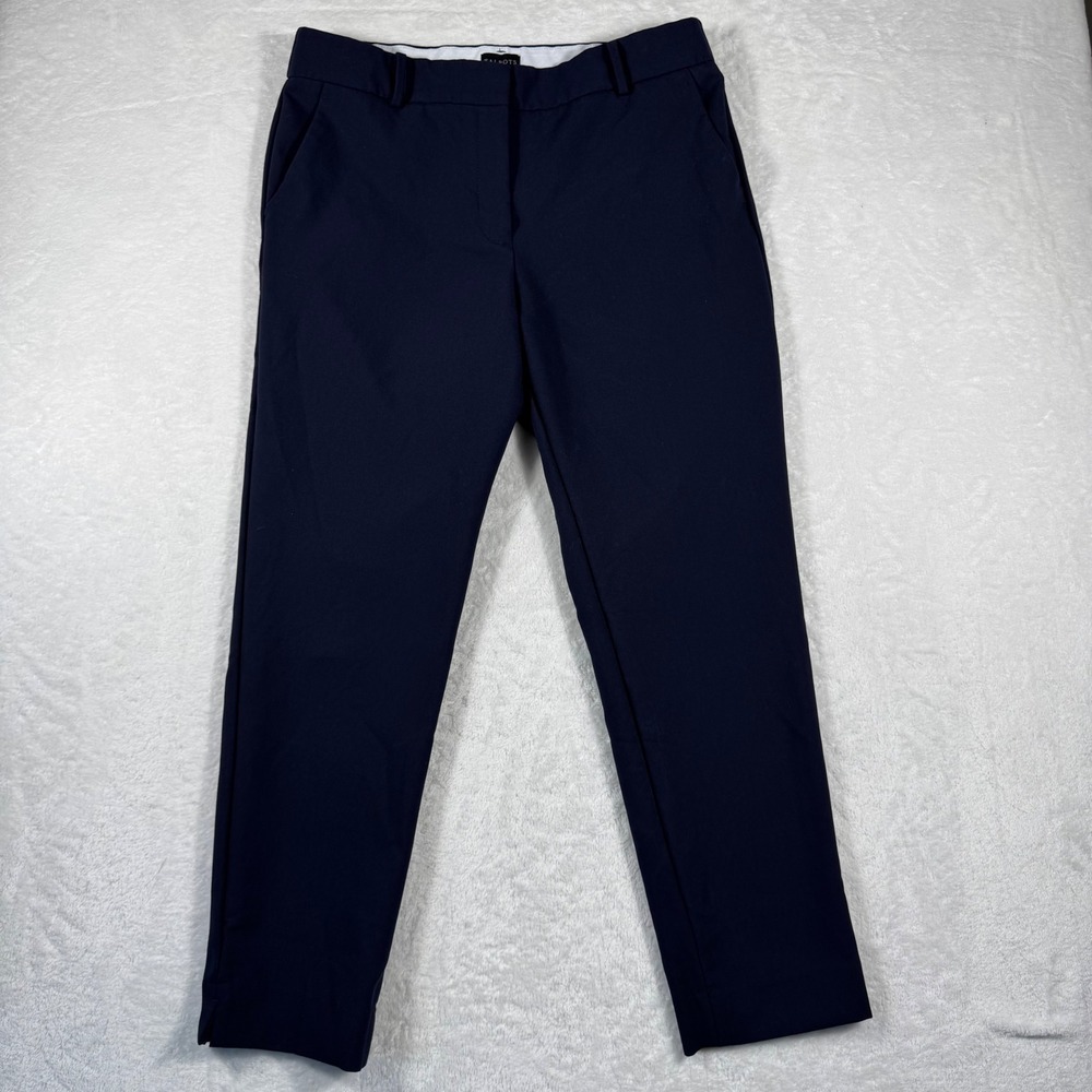 Talbots Hampshire Ankle Pant Navy Blue Slim Leg Trousers Womens 12 Business Work